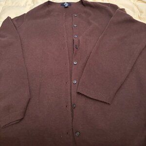 Lands End 100% Cashmere Cardigan